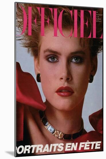 L'Officiel, December 1983 - Christian Dior Boutique-null-Mounted Art Print