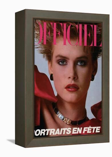 L'Officiel, December 1983 - Christian Dior Boutique-null-Framed Stretched Canvas