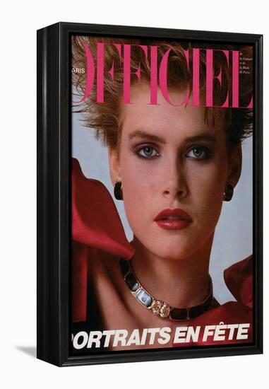 L'Officiel, December 1983 - Christian Dior Boutique-null-Framed Stretched Canvas