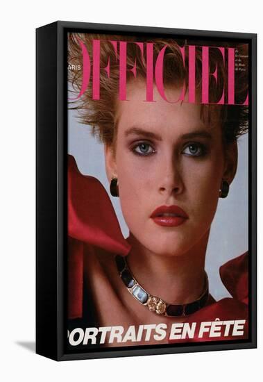 L'Officiel, December 1983 - Christian Dior Boutique-null-Framed Stretched Canvas