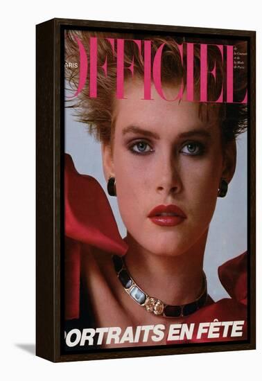 L'Officiel, December 1983 - Christian Dior Boutique-null-Framed Stretched Canvas