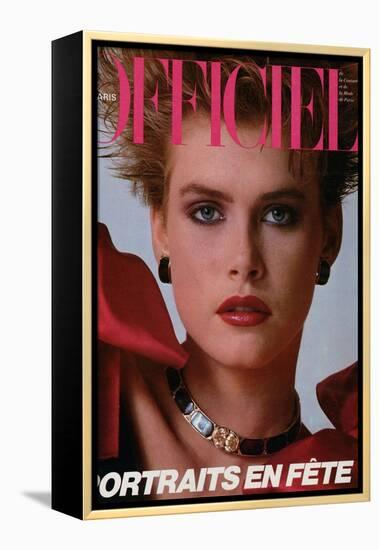 L'Officiel, December 1983 - Christian Dior Boutique-null-Framed Stretched Canvas