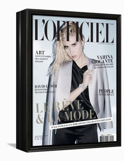 L'Officiel, December 2009 - Vahina-Andrea Spotorno-Framed Stretched Canvas