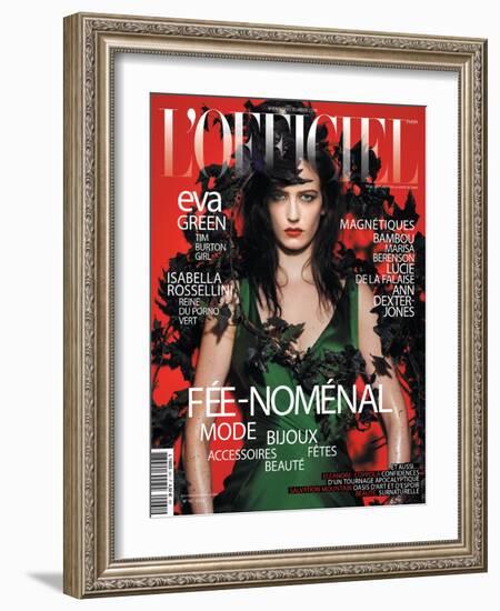 L'Officiel, December 2011 - Eva Green-Satoshi Saikusa-Framed Art Print