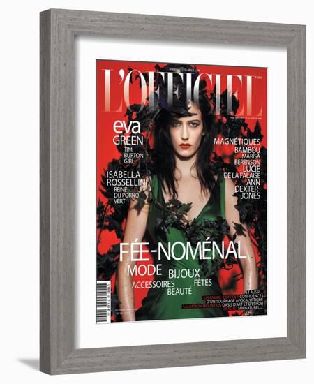 L'Officiel, December 2011 - Eva Green-Satoshi Saikusa-Framed Art Print