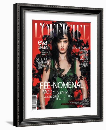 L'Officiel, December 2011 - Eva Green-Satoshi Saikusa-Framed Art Print