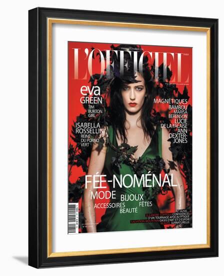 L'Officiel, December 2011 - Eva Green-Satoshi Saikusa-Framed Art Print