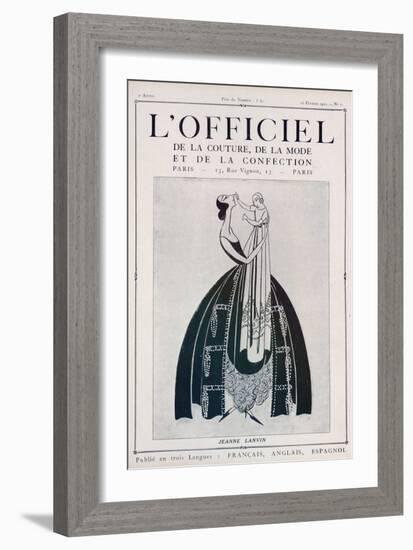 L'Officiel, February 15 1922 - Jeanne Lanvin (Illustration)-Delphi-Framed Art Print