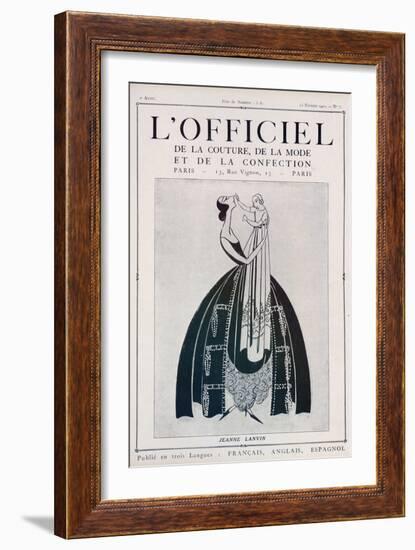 L'Officiel, February 15 1922 - Jeanne Lanvin (Illustration)-Delphi-Framed Art Print