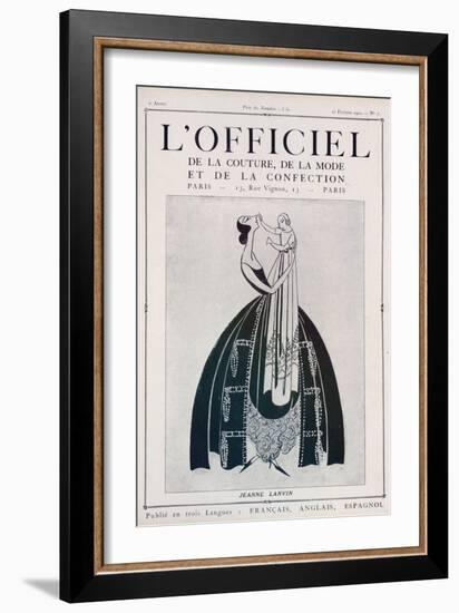 L'Officiel, February 15 1922 - Jeanne Lanvin (Illustration)-Delphi-Framed Art Print