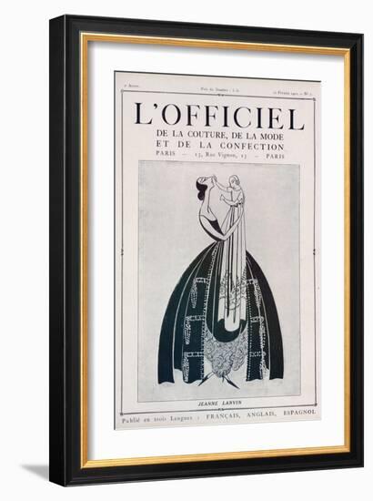 L'Officiel, February 15 1922 - Jeanne Lanvin (Illustration)-Delphi-Framed Art Print