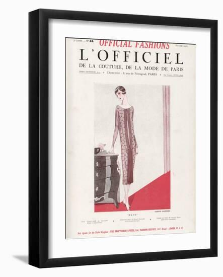 L'Officiel, February 1925 - Maud-Juliette Courtisien-Framed Art Print