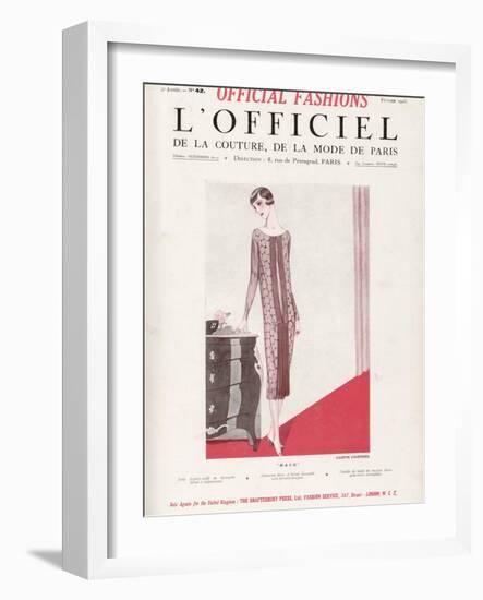 L'Officiel, February 1925 - Maud-Juliette Courtisien-Framed Art Print