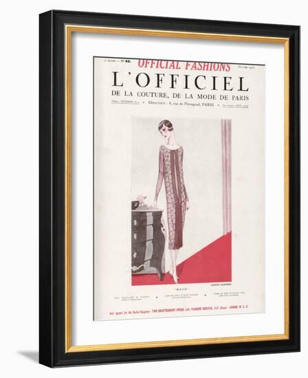 L'Officiel, February 1925 - Maud-Juliette Courtisien-Framed Art Print