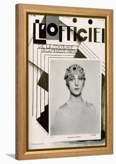 L'Officiel, February 1928 - Mme Agnès-Madame D'Ora & Jean Dunand-Framed Stretched Canvas