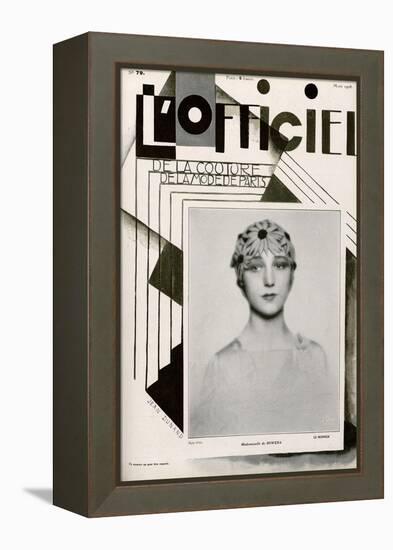 L'Officiel, February 1928 - Mme Agnès-Madame D'Ora & Jean Dunand-Framed Stretched Canvas