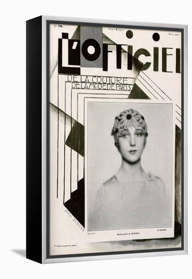 L'Officiel, February 1928 - Mme Agnès-Madame D'Ora & Jean Dunand-Framed Stretched Canvas