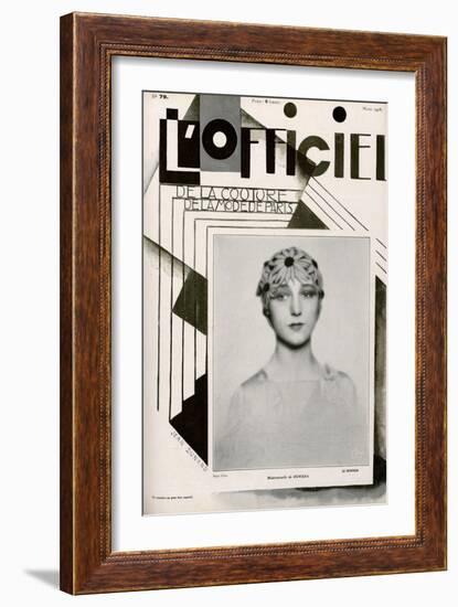 L'Officiel, February 1928 - Mme Agnès-Madame D'Ora & Jean Dunand-Framed Art Print