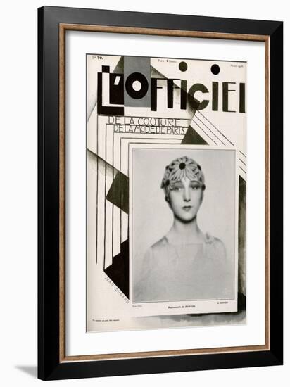 L'Officiel, February 1928 - Mme Agnès-Madame D'Ora & Jean Dunand-Framed Art Print