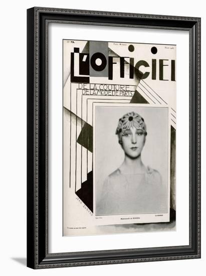 L'Officiel, February 1928 - Mme Agnès-Madame D'Ora & Jean Dunand-Framed Art Print