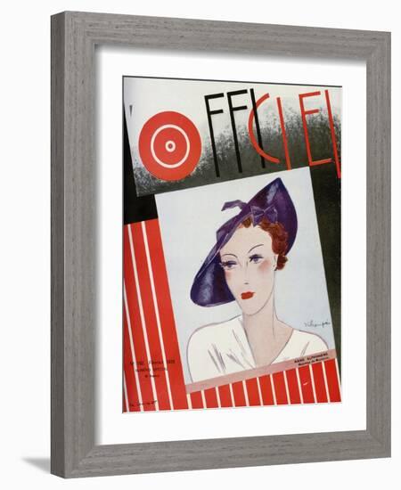 L'Officiel, February 1935 - Marie Alphonsine-S. Chompré & A.P. Covillot-Framed Art Print