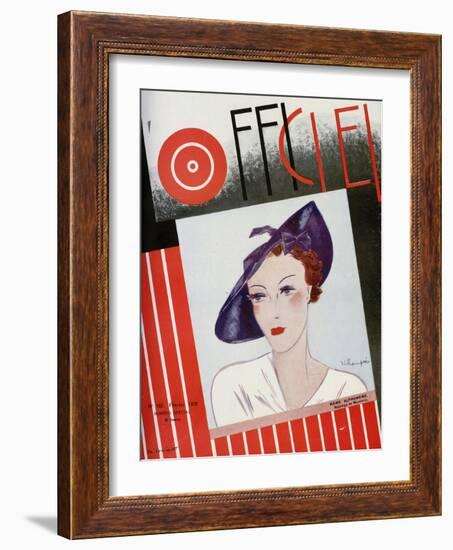 L'Officiel, February 1935 - Marie Alphonsine-S. Chompré & A.P. Covillot-Framed Art Print