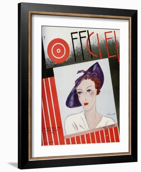 L'Officiel, February 1935 - Marie Alphonsine-S. Chompré & A.P. Covillot-Framed Art Print