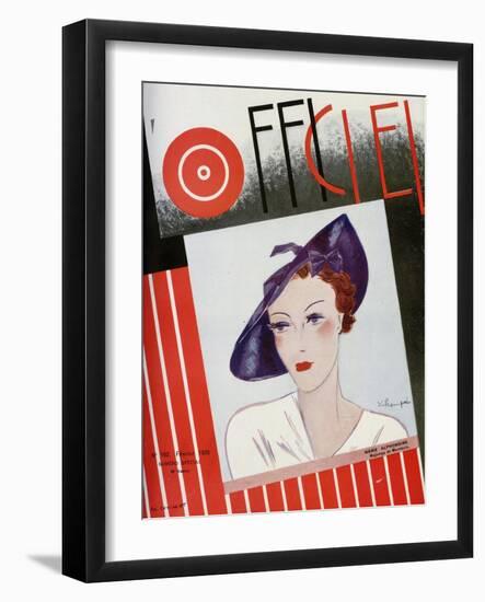 L'Officiel, February 1935 - Marie Alphonsine-S. Chompré & A.P. Covillot-Framed Art Print