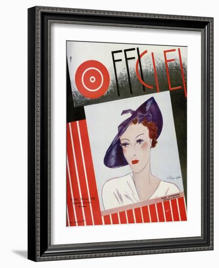 L'Officiel, February 1935 - Marie Alphonsine-S. Chompré & A.P. Covillot-Framed Art Print