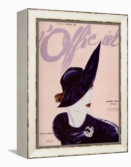 L'Officiel, February 1936 - Marthe Valmont-Lbenigni-Framed Stretched Canvas