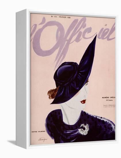 L'Officiel, February 1936 - Marthe Valmont-Lbenigni-Framed Stretched Canvas