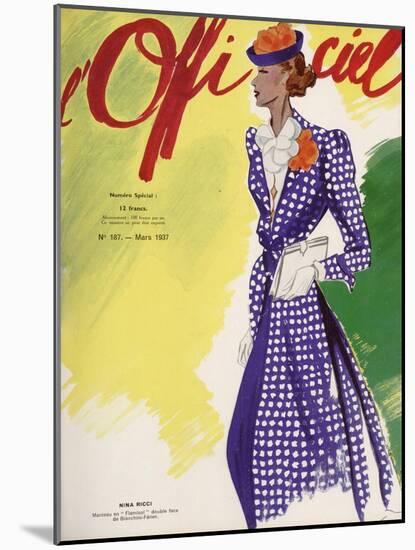 L'Officiel, February 1937 - Paille Tresse Perlinade A. MICHEL et Ci-Lbenigni-Mounted Art Print