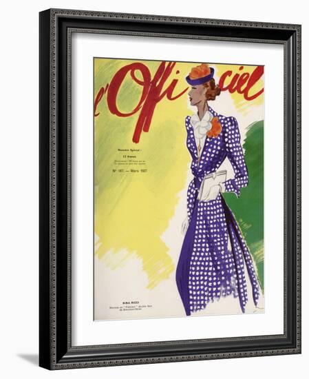 L'Officiel, February 1937 - Paille Tresse Perlinade A. MICHEL et Ci-Lbenigni-Framed Art Print