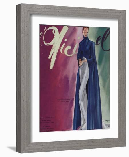 L'Officiel, February 1939 - Madeleine Vionnet-Lbenigni-Framed Art Print