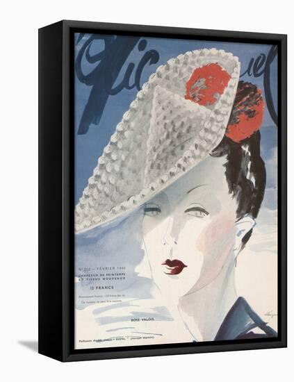 L'Officiel, February 1940 - Rose Valois-Lbenigni-Framed Stretched Canvas