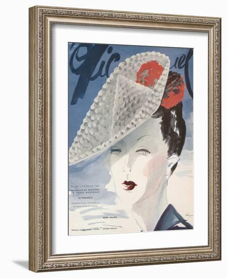 L'Officiel, February 1940 - Rose Valois-Lbenigni-Framed Art Print