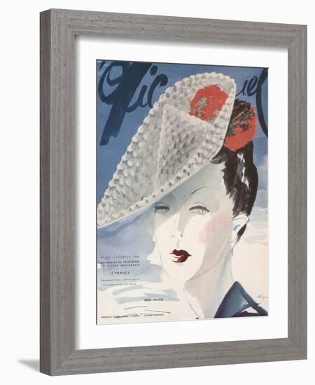 L'Officiel, February 1940 - Rose Valois-Lbenigni-Framed Art Print