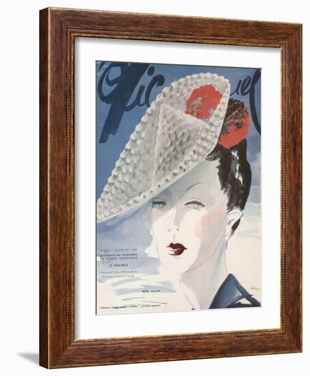 L'Officiel, February 1940 - Rose Valois-Lbenigni-Framed Art Print