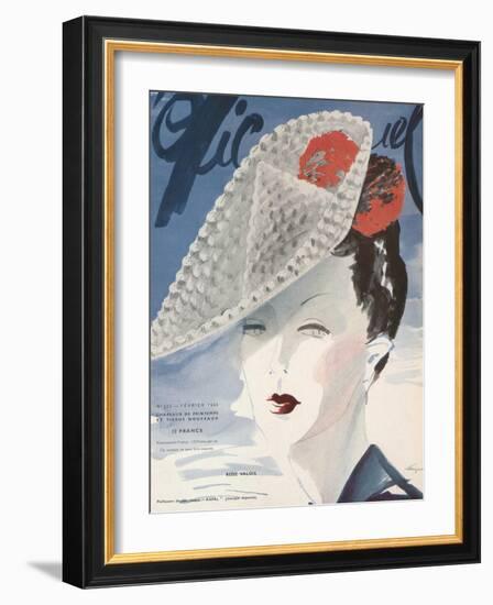 L'Officiel, February 1940 - Rose Valois-Lbenigni-Framed Art Print