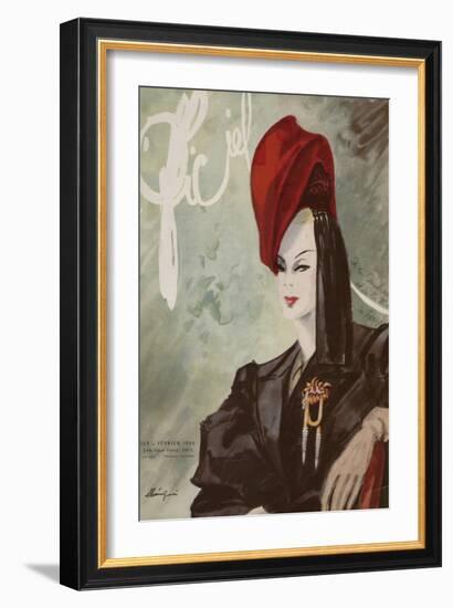 L'Officiel, February 1944-Lbenigni-Framed Premium Giclee Print