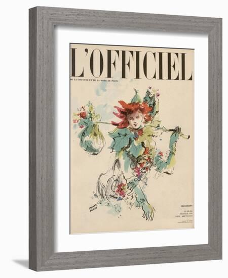 L'Officiel, February 1950 - Printemps-Pierre Pagès-Framed Art Print