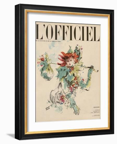 L'Officiel, February 1950 - Printemps-Pierre Pagès-Framed Art Print