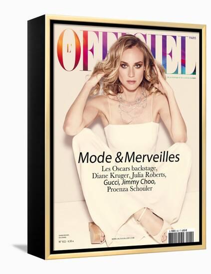 L'Officiel, February 2008 - Diane Kruger-Guy Aroch-Framed Stretched Canvas