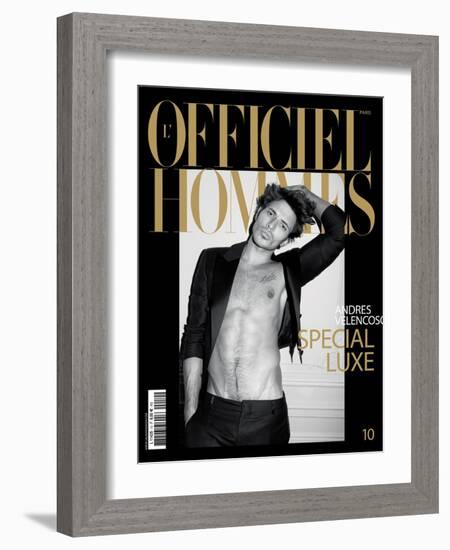 L'Officiel, Hommes December 2007 - Andres Velencoso-Milan Vukmirovic-Framed Art Print