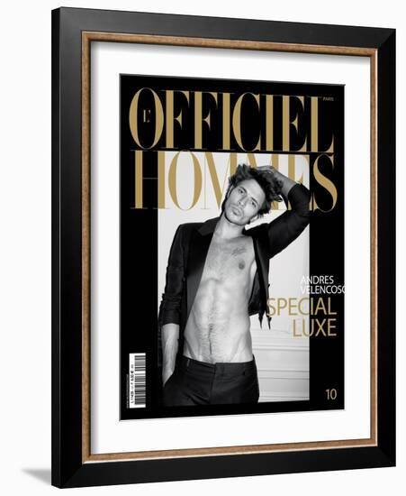 L'Officiel, Hommes December 2007 - Andres Velencoso-Milan Vukmirovic-Framed Art Print