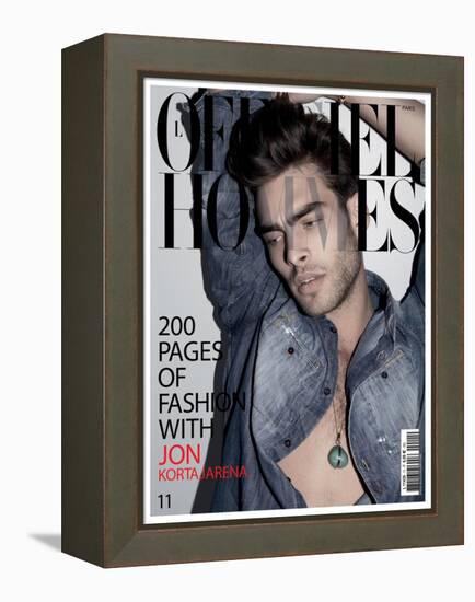 L'Officiel, Hommes January 2008 - Jon Kortajarena-Milan Vukmirovic-Framed Stretched Canvas