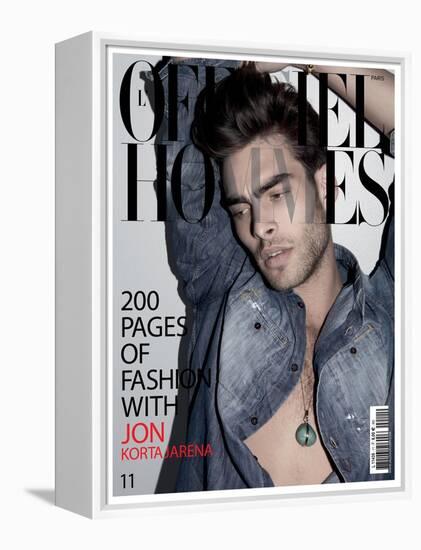 L'Officiel, Hommes January 2008 - Jon Kortajarena-Milan Vukmirovic-Framed Stretched Canvas