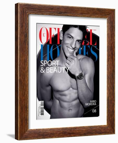 L'Officiel, Hommes May 2007 - Miro Moreira-Milan Vukmirovic-Framed Art Print