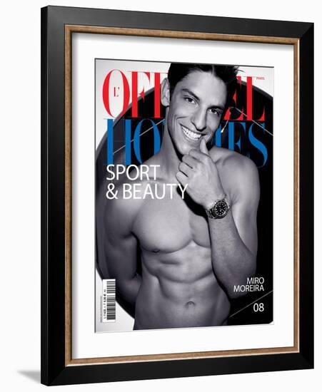 L'Officiel, Hommes May 2007 - Miro Moreira-Milan Vukmirovic-Framed Art Print