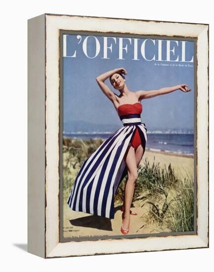 L'Officiel - Jacques Heim, Ensemble de Plage en Coton-Philippe Pottier-Framed Stretched Canvas